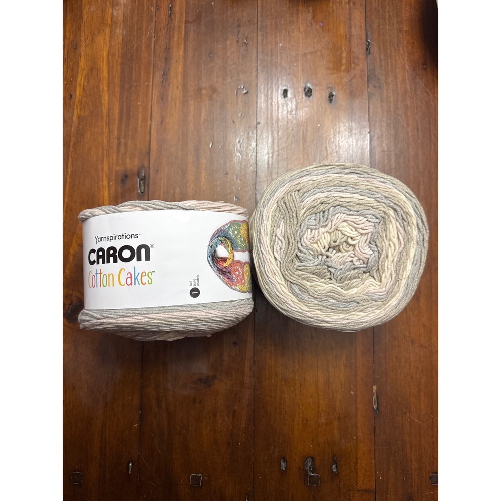 Caron Cotton Cakes Yarn Light House 8.8oz 530yds Medium 4 Cotton Acrylic Blend